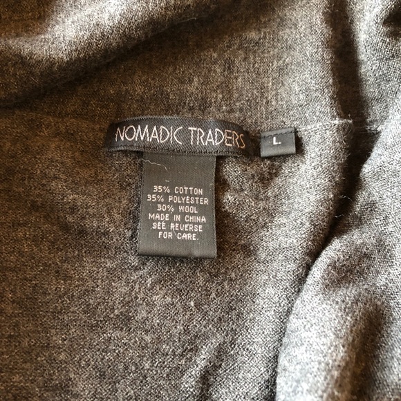 Cowl neck sweater, gray , Large, ladies, - Picture 2 of 6